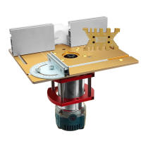 Placa De Inserto Para Mesa De Router De Aleación De Aluminio Herramienta Auxiliar De Grabado Y Trimmig Para Mecánica De Madera Benches De Madera - details 10