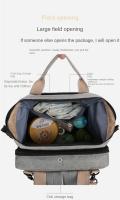 Bolso De Cuero Genuino Para Mamá Y Bebé Bolsa De Almacenamiento Doble Bolsa De Viaje Para Bebé Bolso De Diaper Con Hombro Para Carrito De Bebé - details 0