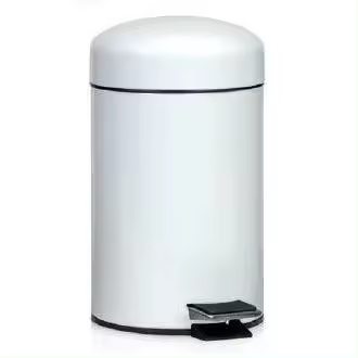 ANDREA HOUSE BA13015 Papelera Metal 3 Litros Blanco - 1