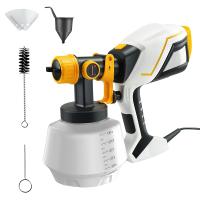 Pistola pulverizadora de pintura eléctrica de 600 W, 1200 ml, pistola de pintura, flujo de aire ajustable, 3 patrones, pulverizador de pintura HVLP para pintar interiores y exteriores de casas, muebles, automóviles - details 0