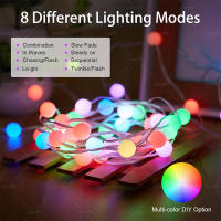 Luz De Fairy LED RGB IC Smart String DIY Programable WS2812B USB Garland Decoración Para Exterior Navidad Luces De Globos Fairy - details 5