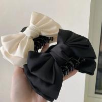 Elegantes Clip Para Pelo De Mujer Con Lazo En Satén Grande Doble Cara Accesorios Para El Cabello Barrettes De Fiesta - details 4