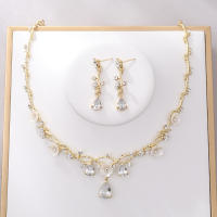 Juego De Collar Y Aretes De Flores Con Rhinestone Zircon Para Bodas Joyería De Novia Accesorios Para Vestidos De Novia Fiesta Regalo Para Mujeres - details 10