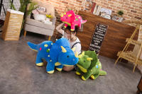 Juguete De Peluche Grande 40cm Triceratops Stegosaurus Creativo Dinosaurio Relleno Para Niños Regalo De Cumpleaños Material Suave - details 6