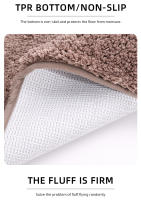 Alfombra De Piso De Terciopelo Grueso Y Cómoda Antideslizante Absorbedora De Agua Para Baño Dormitorio Sala De Estar Alfombra Para Interior - details 11