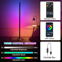 Lámpara De Piso Inteligente Bluetooth WiFi 120cm LED RGB Ajustable Para Dormitorio Estudio Sala De Estar Decoración De Navidad - details 7