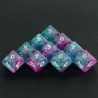 D10 Juegos De Dados Rol DND Colores Mixtos Efecto De Brillo Estilo De Fuente Retro Único Accesorios Para Juegos De Mesa RPG - details 8