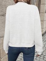 Chaqueta De Cierre De Cremallera De Color Sólido Para Mujer Estilo Casual Y Moda Durable Y Lujosa Para Otoño E Invierno - details 10