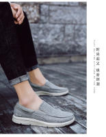 Zapatos De Lona Para Hombre Mocasines Clásicos De Ocio Cómodos Y Transpirables Zapatillas Casuales Para Adultos Con Punta Redonda Suela EVA - details 1