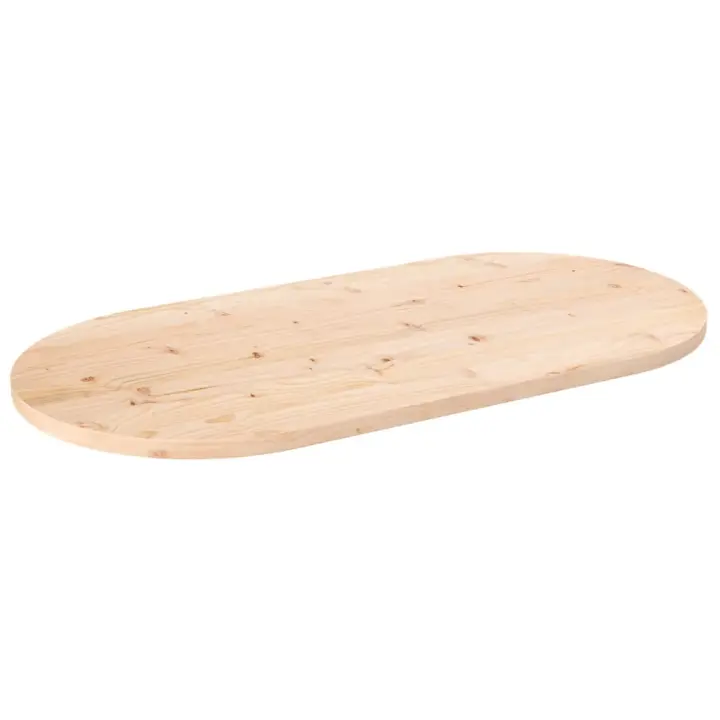 vidaXL Tablero de mesa ovalado madera maciza de pino 110x55x2,5 cm - 1