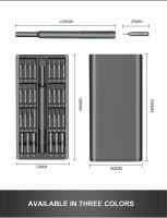 Juego De Destornilladores Precisi\u00f3n 63 En 1 Magn\u00e9tico Phillips Torx Herramientas Profesionales Para Reparaci\u00f3n De iPhone PC Kit De O\u00f1os De Acero Cromo-vanadio Antideslizante - details 11