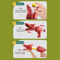 Juguete De Tiro Con Dinosaurio Para Niños Y Niñas Jugando Con Objetivo Móvil Y Pistola De Bombas De Espuma Juego Educativo Para Niños - details 12