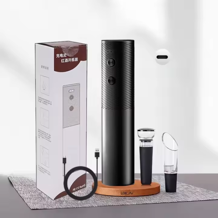 Juego De Vino Tinto Con Abrebotellas Eléctrico Inalámbrico Y Sellador De Vino Automático Decantador Barra Cocina Productos - 1
