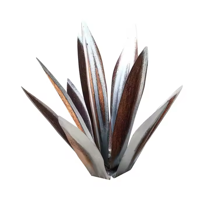SOMY Adorno de decoración de jardín Agave Arte del Hierro Adorno Creativo 35 cm (Plata) Otro elemento decorativo de jardín - 1