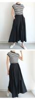 Falda Midi A-Line Elegante De Cintura Alta Para Mujer REALEFT Con Bolsillos Estilo Coreano Casual Suelta Y Solidaria Con Cinturón - details 2