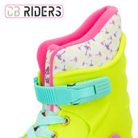 CB Riders - Patines en línea, Color amarillo neón, Cierre ajustable con hebilla y cordones, Talla 36-37/38-39, A partir de 3 años, Máximo 50 kg, Patinetes en línea infantiles, Modernos y llamativos - details 5