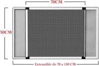 MAXHOME--Mosquitera extensible de aluminio blanco, Mosquitera fija extensible color blanco adaptable a ventanas, anti-insectos (mosquitos o moscas) - details 2