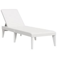 vidaXL Tumbona de PP capuchino 186x60x29 cm Blanco, Capuchino, Marrón Sillas de Exterior Ideal para jardín, playa, piscina, terraza Tumbona Piscina Tumbonas Playa Tumbonas Jardín Exterior - details 1
