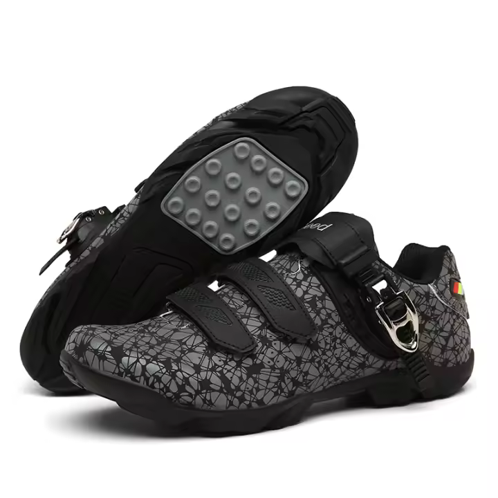 Zapatos De Ciclismo Para Hombre 2024 Antideslizantes Autolock Mountain Bike Sneakers Cuero Suela De Goma Transpirables Talla True - 1