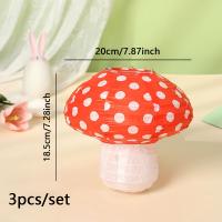 3pcs Lámpara De Papel Creativa 3D De Setas Para Decoración De Cumpleaños Propiedades De Fiestas DIY Lámpara - details 2
