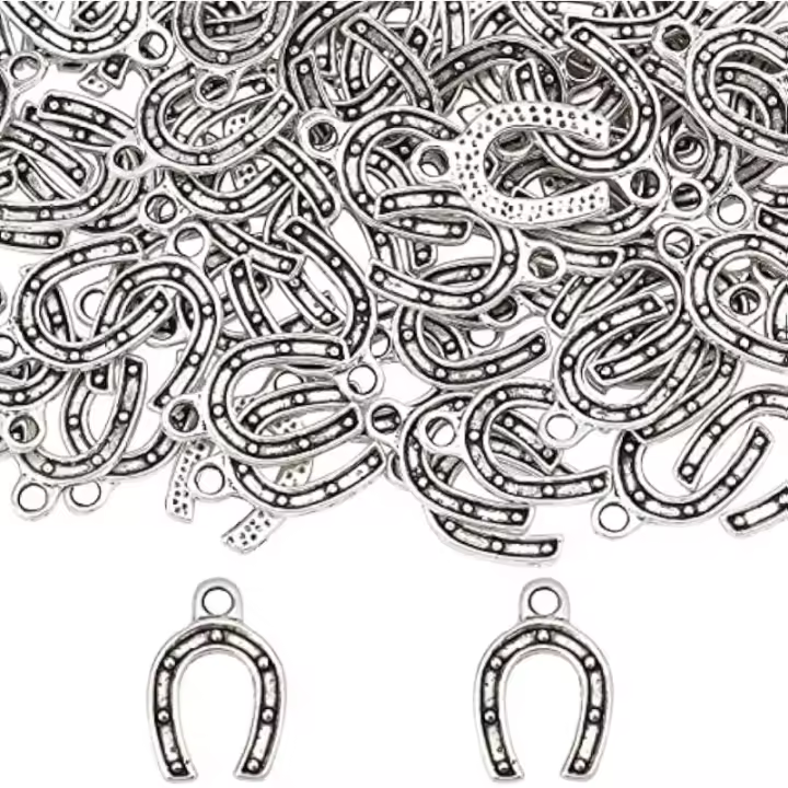 1 Caja De 100 Piezas De Encantos De Hozcojo Encanto De Zapato De Caballo Lote De Aleación Tibetana Estilo Oesteño Para Boda Y Joyería - 1