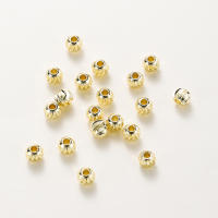 20pcs/lot Perlas De Flor Cortada Rayadas Plateadas Con 18K Gold Plated Para DIY Joyería Pendientes Collar Espaciadores Sueltos Mayorista - details 4