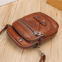 Bolso Pequeño De Cuero Suave Multifuncional Para Mujer Estilo Vintage Bolso Cruzado Monedero Teléfono Móvil Bolso De Mano - details 3