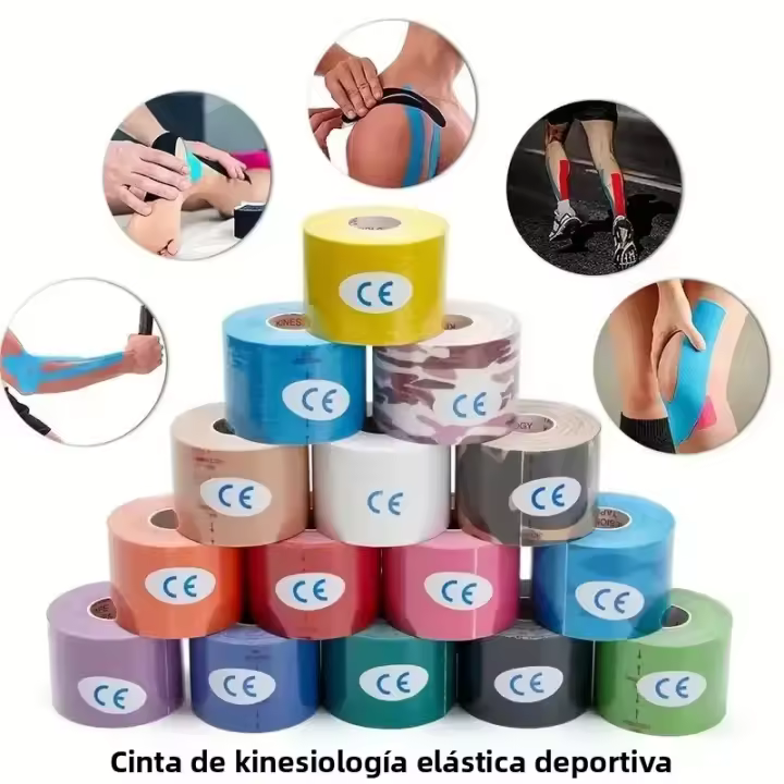 Cinta Elástica Deporte Protección Kinesiología Athletic Banda Curativa Muscular Levantamiento Rostro 1/3Pcs Material Algodón - 1