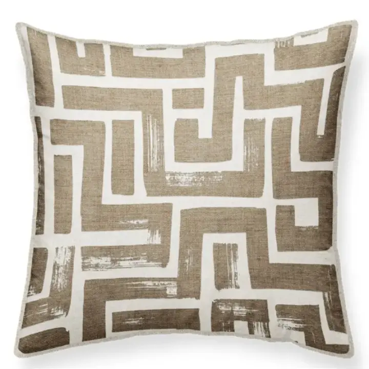 Cojin completo confeccionado en Algodón/Lino, Modelo Sudáfrica 3 C/2, 50x50cm, Castilla Textil - 1
