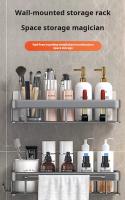 Nueva Estructura De Almacenamiento Multifuncional Rectangular De Aleación De Hierro Para Cocina Y Baño Soporte De Pared Montado Moderno Y Sencillo - details 3