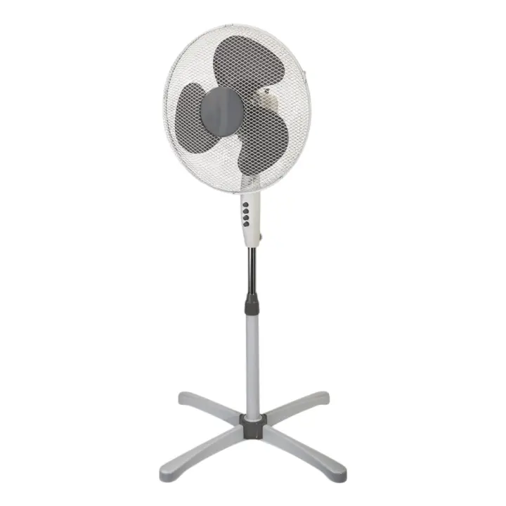 Ventilador de Pie 40 cm 45W 3 Aspas Blanco Oscilante | 3 Velocidades | Altura Ajustable hasta 90 cm  - Gerimport - 1