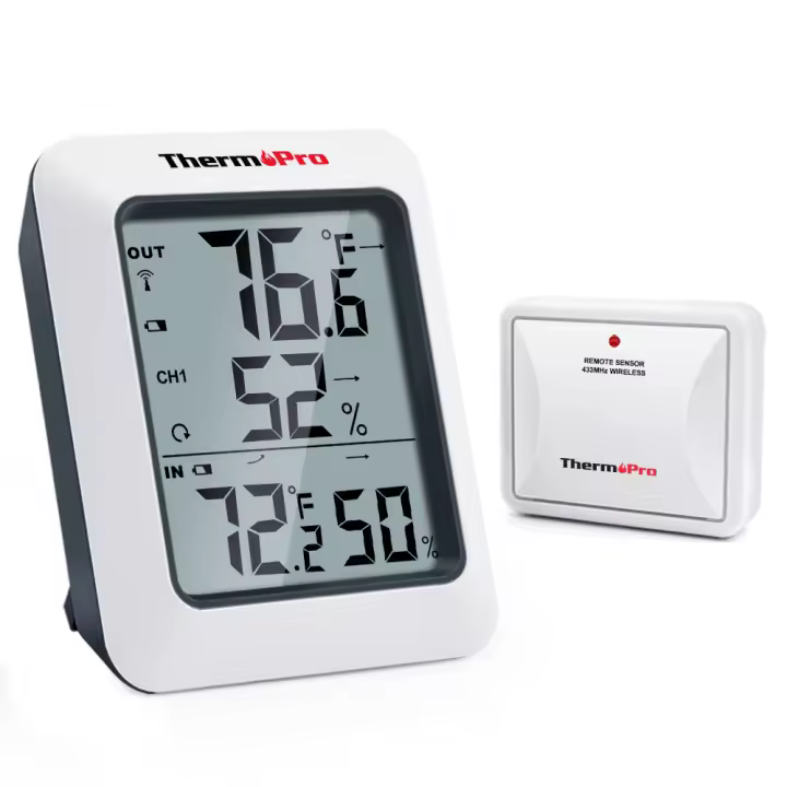 ThermoPro TP60C Termómetro Y Higrómetro Digital Inalámbrico Para Interior Y Exterior Estación Meteorológica Para El Hogar Medición De Temperatura Y Humedad - 1