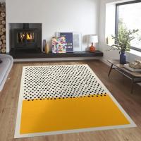 Alfombra Scandinava Abstracta Con Diseño Medieval De Rayas En Colores Tejido De Poliéster Lavable Para Sala De Estar Dormitorio Decoración Del Hogar - details 2