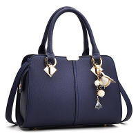 Bolso de PU de gran capacidad elegante Bolso de hombre para Mujer para el día de San Valentín aniverarios cumpleaños Azul Oscuro Talla única W - details 0