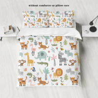 Juego De Sábanas Con Patrón De León Infantil 3 Piezas Funda De Edredón Y 2 Fundas De Cojines 100% Poliéster 90gsm Sin Relleno - details 8