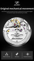 Reloj Mecánico Automático Para Hombre JSDUN Resistente Al Agua De Moda Casual Simple Pulsera De Acero Inoxidable Display Sin Números - details 7