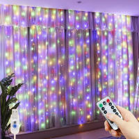 Guirnalda De Luces LED Para Ventana 6x3M/3x3m Con Control Remoto Y Alimentación USB Decoración Navideña Para Casa - details 12