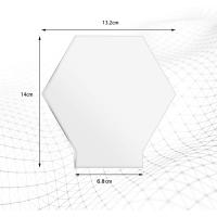 4 Pcs Hojas De Acrílico Transparentes Diferentes Redondas Cuadradas Corazón Pentágonas Panel Grueso 3.8 Mm Para DIY Display - details 2