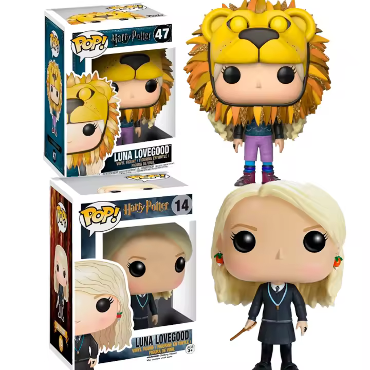 Funko Pack 2 Funkos  Luna Lovegood HArry Potter 16  47 uniforme Ravenclaw Cabeza León Leon Pop Vinyl Ravenclaw Túnica Robe - 1