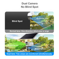 Cámara Solar Inalámbrica 4K 8MP Con Doble Lente Exterior V380 pro CCTV Protección De Seguridad Monitor Con Visión Nocturna Y Radar 4G Sim IP Wifi - details 6