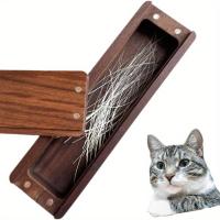 Caja De Almacenamiento Elegante Para Pelo De Barba Y Alergas De Gato En Madera De Nogal Con Cierre Magnético Organizador De Recuerdos Para Dueños De Mascotas Caja De Recuerdos - details 0