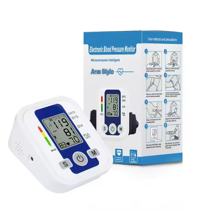 Esfigmomanómetro electrónico de Brazo medidor de presión Arterial Alta precisión automática hogar hipertensión fábrica manómetro - 1