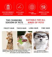 Portable Pet Hair Remover Chipper Grooming Afeitadora eléctrica a prueba de agua Multifuncional Cat Dog Hair Trimmer - details 1