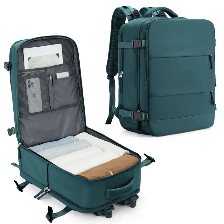 mochila de cabina para hombre y mujer, bolsa de viaje de 45x36x20, 40x20x25, para ordenador portátil - 1