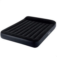 INTEX - Colchón hinchable doble Pillow Rest Classic, tamaño Queen 2 personas, con bomba eléctrica integrada, superficie flocada y diseño con almohada, 152x203x25 cm, ideal para el hogar y visitas, colchones hinchables - details 0