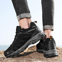 Zapatos De Senderismo De Cuero HIKEUP De Alta Calidad Duraderos Para Hombres Deportes Al Aire Libre Trekkng Subida Escalada Caza Zapatillas Negros Grises Caqui Tallas 40-45 - details 20