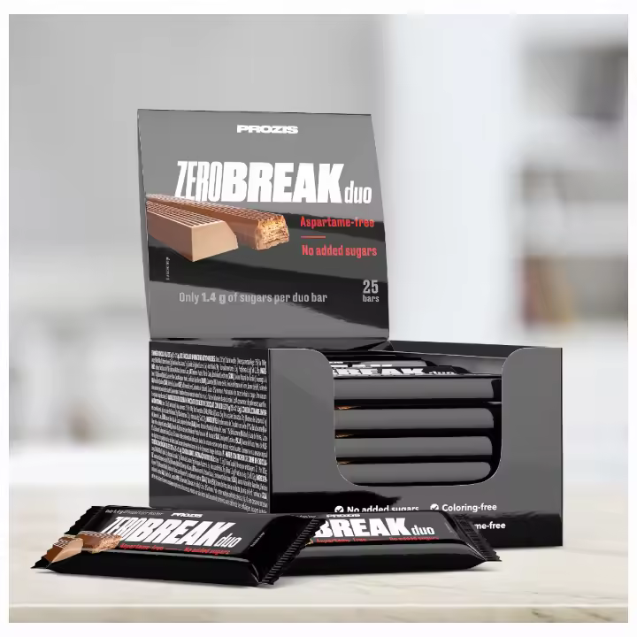 25X ZERO BREAK DUO (25 BARRITAS) - Prozis  Sin azúcares añadidos  Nutritiva  Delicioso sabor - 1