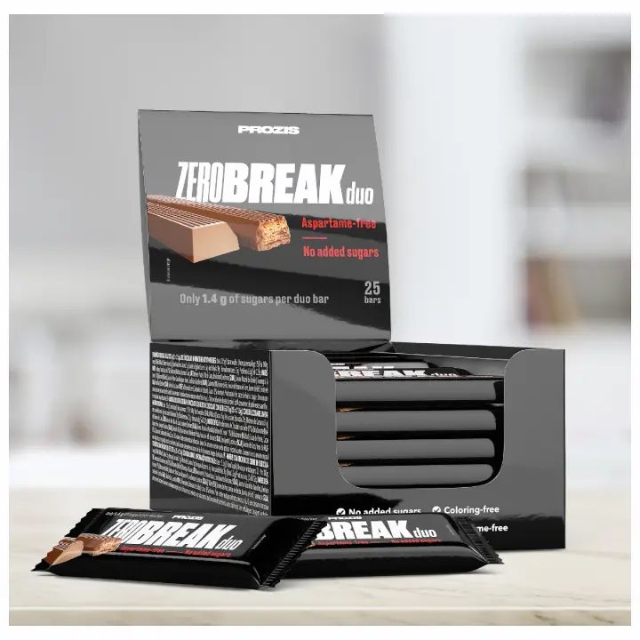 25X ZERO BREAK DUO (25 BARRITAS) - Prozis  Sin azúcares añadidos  Nutritiva  Delicioso sabor - 1