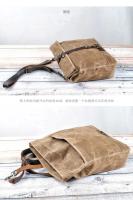 Bolsa De Silla Retro Para Motocicleta Impermeable Gran Capacidad Bolsa Lateral De Motocicleta De Lona De Cera Vintage - details 18