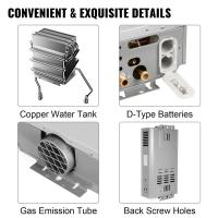 calentador de agua de Gas LPG, caldera de Gas propano sin depósito de acero inoxidable de 6L-18L, con Kit de ducha, electrodoméstico para acampar - details 7
